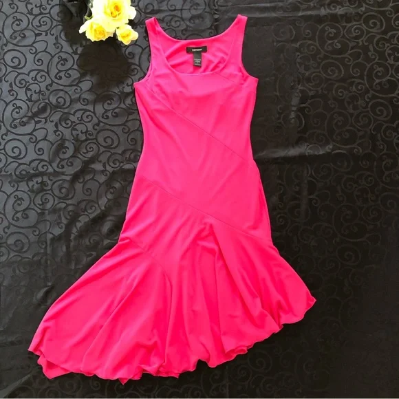 Express Sleeveless Asymmetrical Pink Dress - Picture 4 of 8